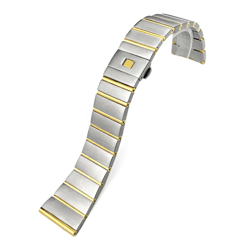 Ремешок для часов из нержавеющей стали 15 мм 17 18 23 25 Omega Constellation Double Eagle серебристый