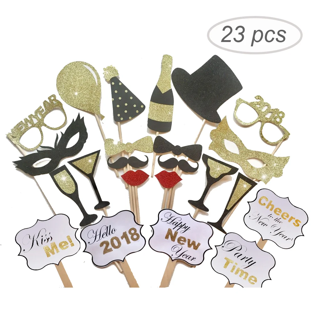

23pcs Party Photo Booth Props Creative Pose Sign Kit for Wedding Photographing Decoration
