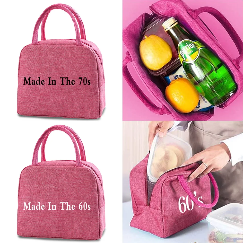 

Insulated Cooler Lunch Handbags Portable Canvas Lunch Box Thermal Food lunch Picnic dinner Bags For Men Kids Women Work School
