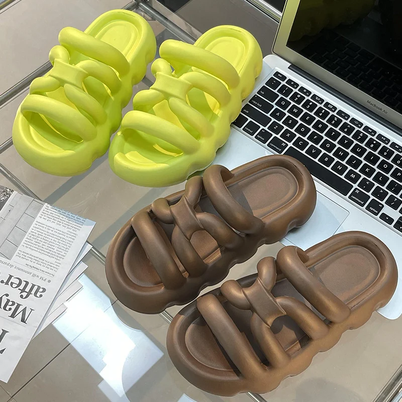 Women Sandals 4cm Thick Sole Slippers For Women 2023 Summer Anti-slip Slippers Sandals Bathroom Female Slipper