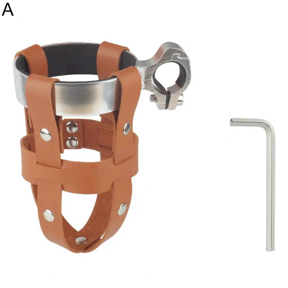 

Bicycle Bottle Cage 1 Set Durable Height Adjustable Faux Leather Anti Corrosion Bicycle Cup Holder Road Bike Accessories