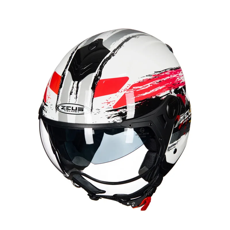 Мотоциклетный шлем с двойными линзами открытым лицом