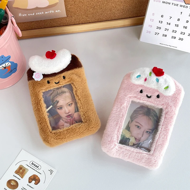 Симпатичный милый мультяшный плюшевый держатель для фото и карт подвеска сумка