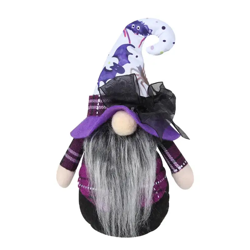 

Halloween Gnomes Plush Purple Elf Plush Handmade Swedish Tomte Dolls Scandinavian Dwarf For Halloween Party Favor Gifts