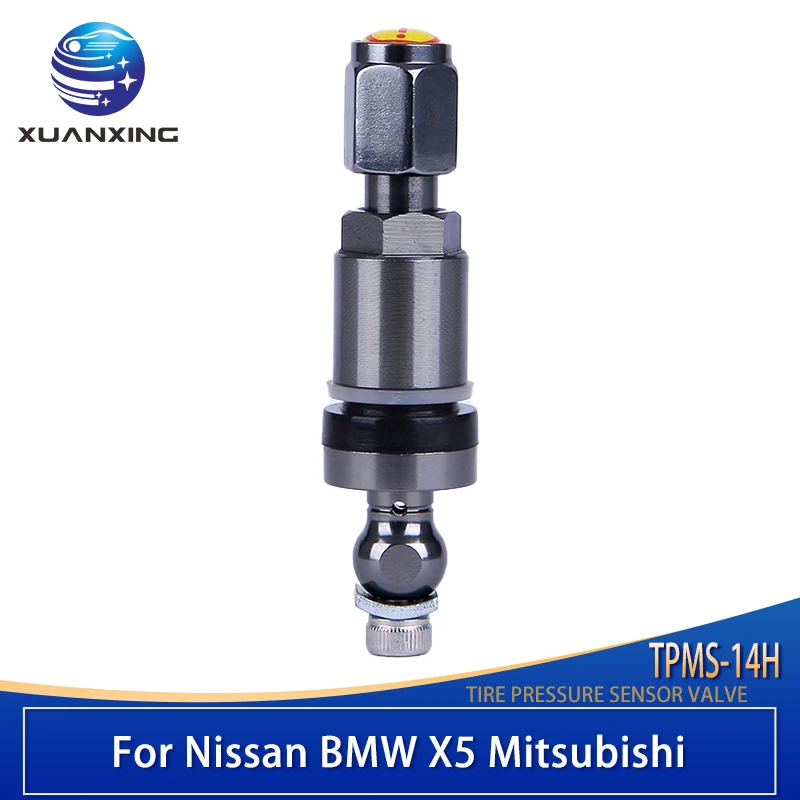 

TPMS-14H TPMS клапан давления в шинах Клапаны датчиков для BMW NISSAN MITSUBISHI STEELMA Алюминиевый клапан комплект датчика шины