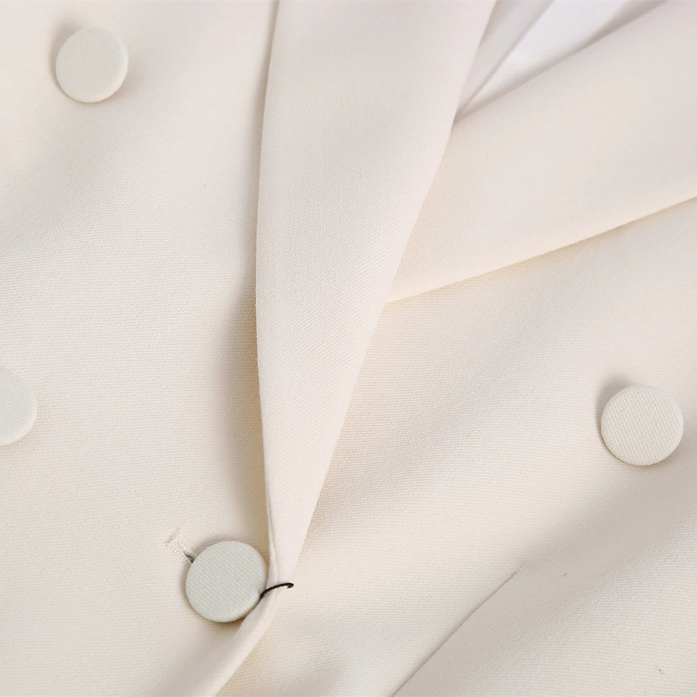 Женский костюм KEYANKETIAN ZA двубортный Блейзер шелковая атласная одежда для офиса