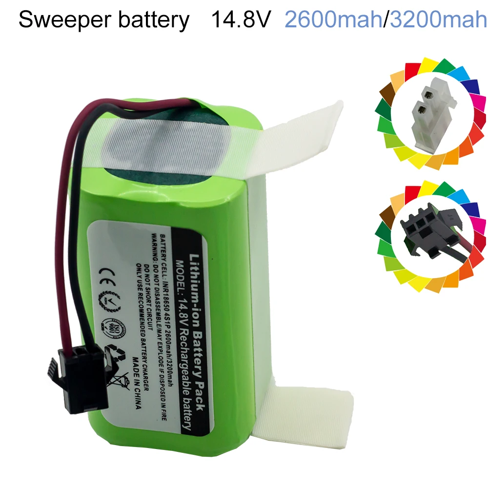 

Lithium Battery NEW/14.8V 2600mah 3200Mah For ILIFE A4 A4s V7 A6 V7s Plus Robot Vacuum Cleaner ILife 4S1P Full Capacity Li-Ion