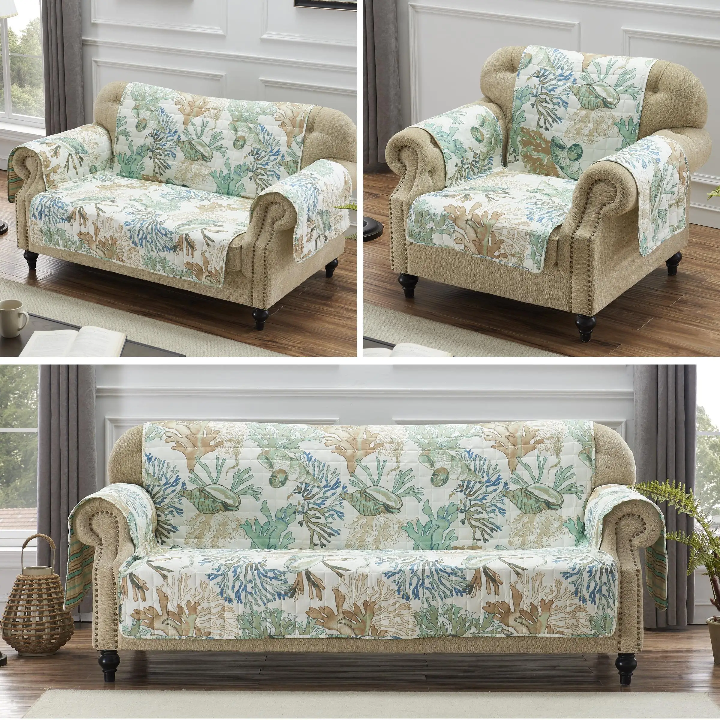 

Barefoot Bungalow Atlantis Reversible Sofa Slipcover