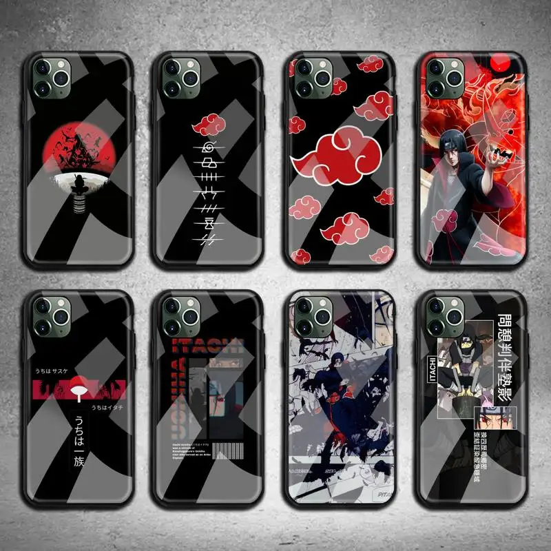 

Naruto Uchiha Itachi Phone Case Tempered Glass For iPhone 13 12 11 Pro Mini XR XS MAX 8 X 7 6S 6 Plus SE 2020 cover