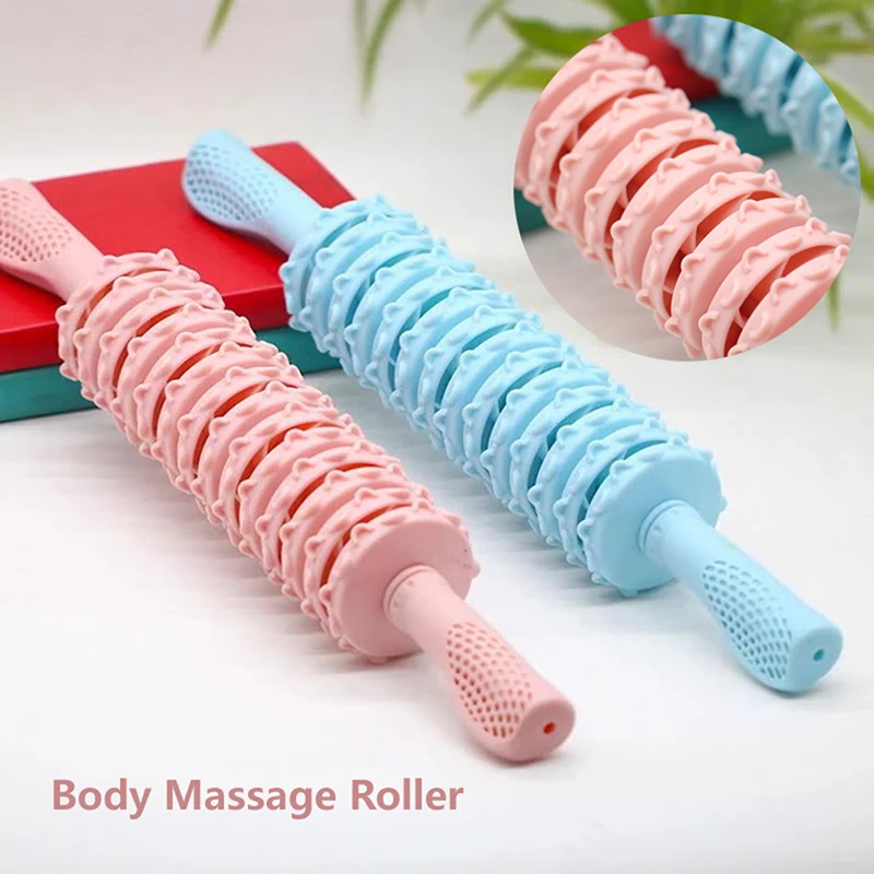 

14 Wheel Roller Massager Tool Plastic Handle Massager Lymphatic Drainage Trigger Point Manual Muscle Release