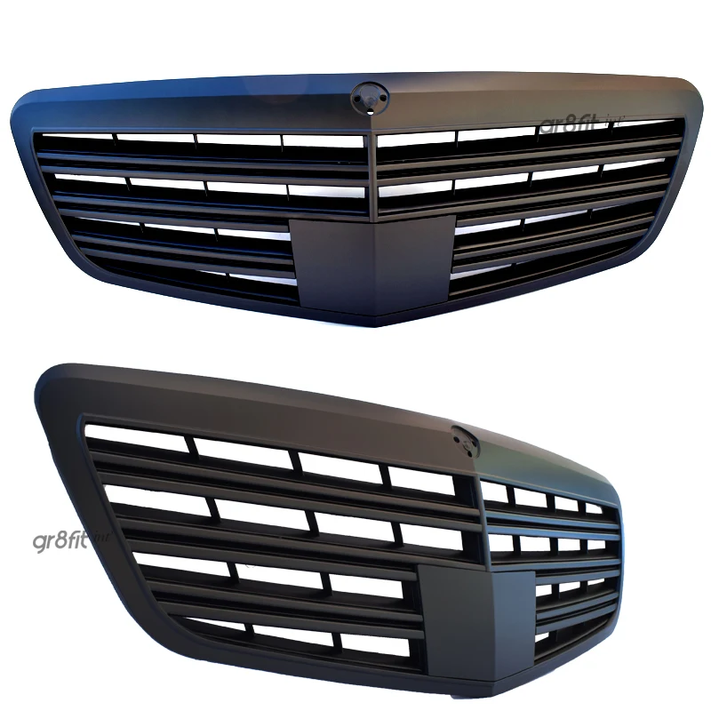 Матовый черный Передний радиатор гриль фоторамка решетка для 2009 - 2013 Mercedes S Class W221