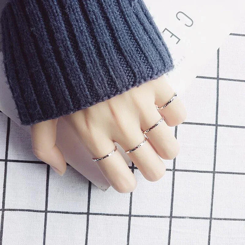 Женское серебряное/розовое кольцо Anglang тонкое обручальное из серебра 925 пробы