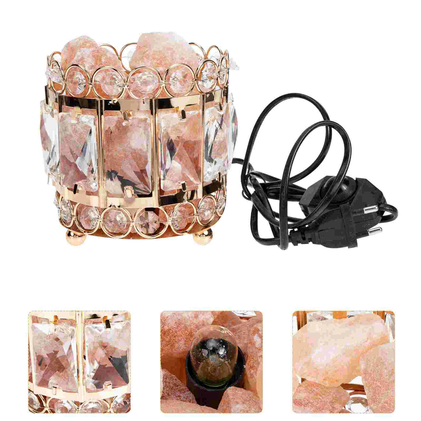 

Bedside Salt Light Night Light Home Table Lamp Salt Lamp for Home (plug)