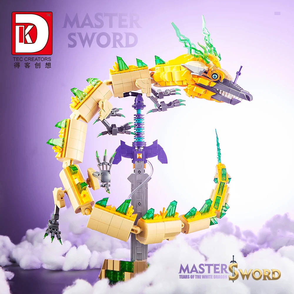 Фото Deke 7034 Light Zelda White Dragon Legend Master Sword 1298, детский образовательный сборный строительный блок, игрушки №3