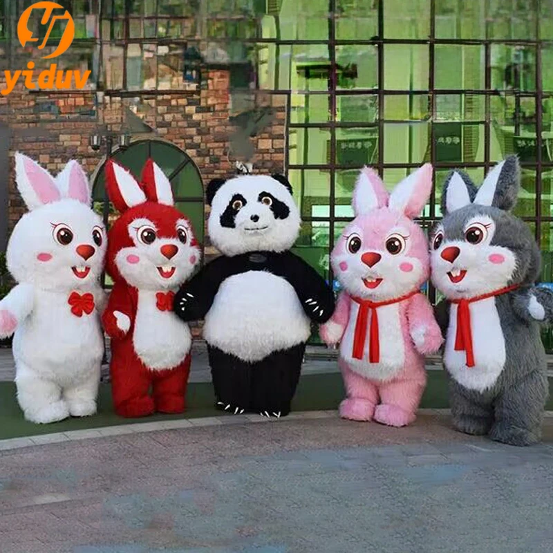 Гигантский Пасхальный кролик надувной костюм-талисман для взрослых надувная