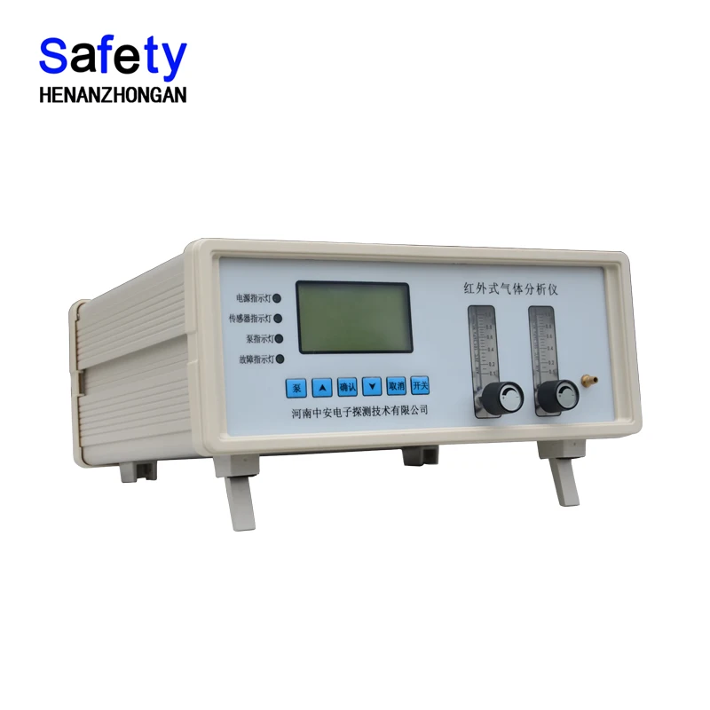 S200 industrial pump suction O2 CO2 gas detector a-l-a-r-m, 24/7 double flow infrared gas analyzer enlarge