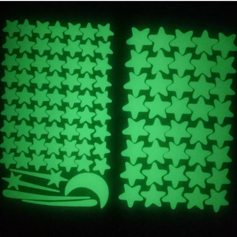

103 Pcs Wall Patch Star Stickers Glow Stickers Fluorescent Stars Stickers Sticker Para Uñas Wall Stickers Shine