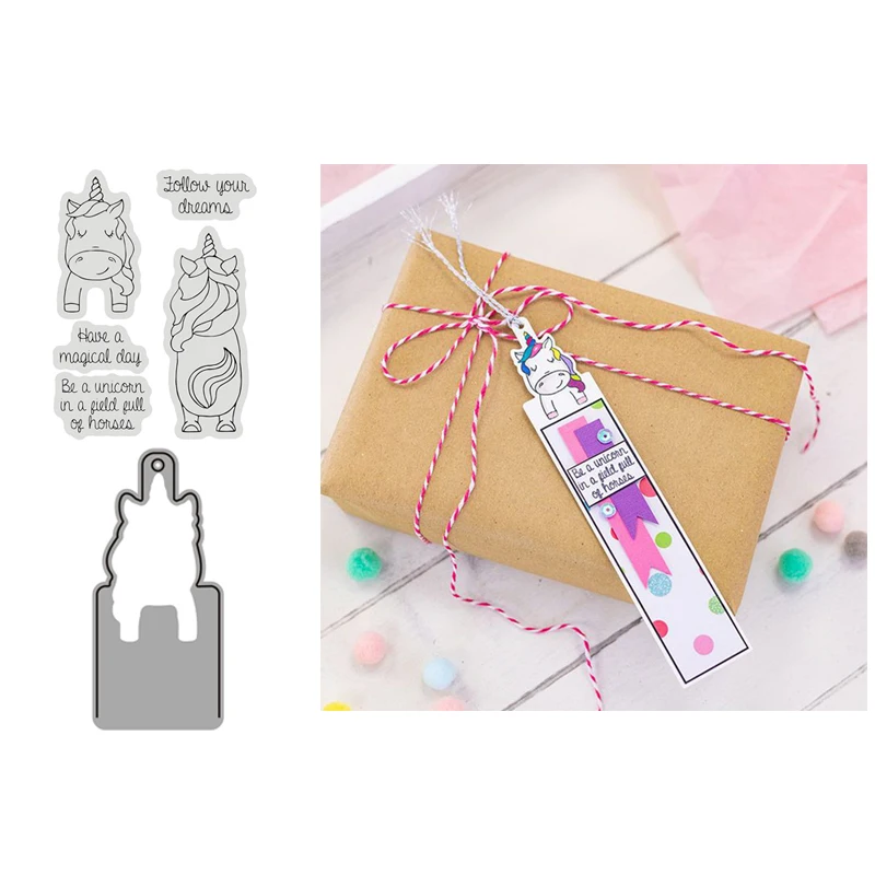 

Unicorn Metal Cutting Dies and Stamps Scrapbooking Handmade Mold Cut Stencil New 2022 DIY Card Make Mould Model Craft Decoration