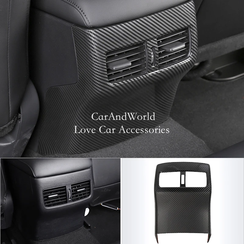 

For 2019-2023 Mazda 3 Axela Rear Row Air Condition Outlet Vent Cover Interior Armrest Panel Frame Trims Garnish Car Accessories