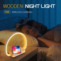 runtoin bedside lamp wireless charger led table lamp with touch control night light 10w eye caring for kids adults reading light