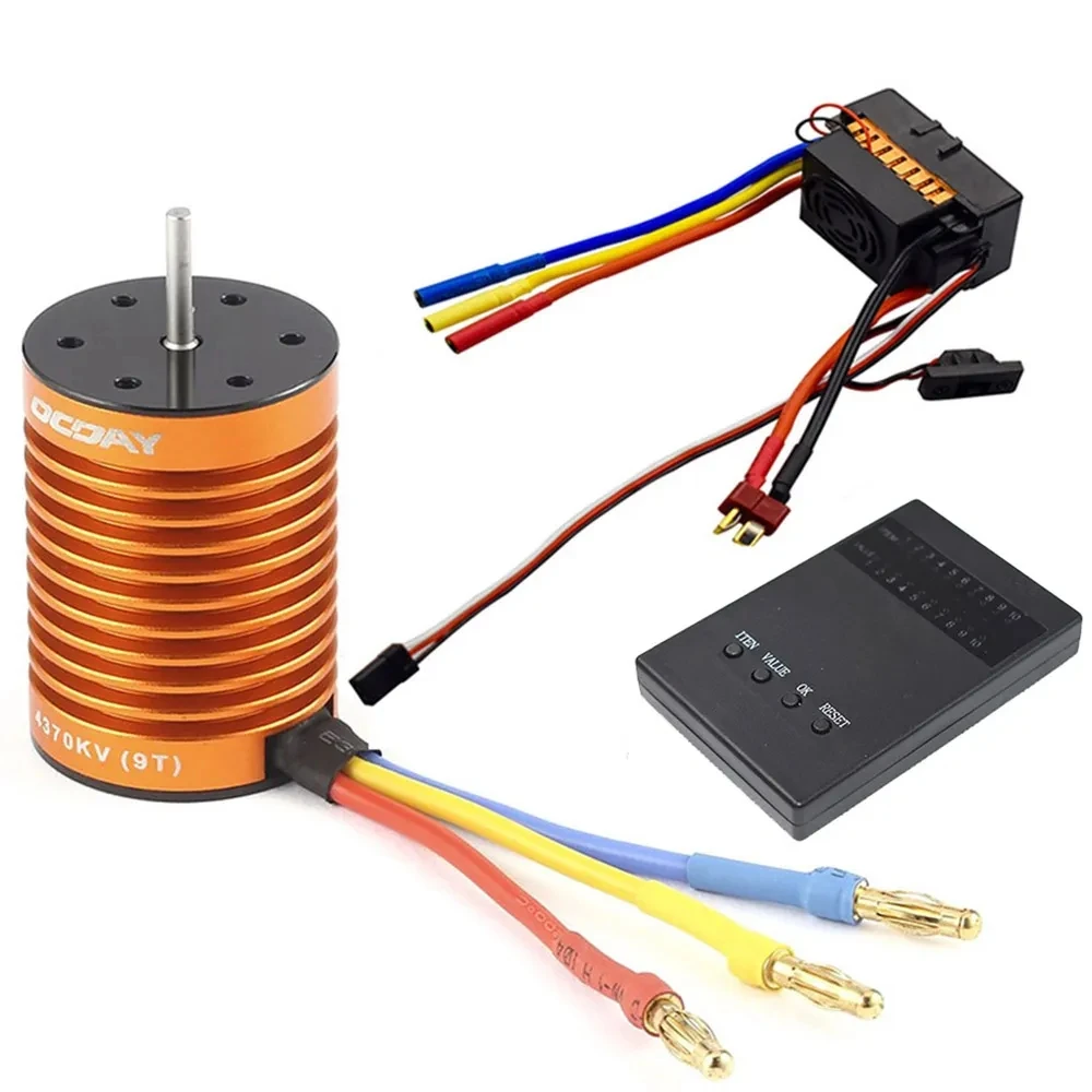 

Special offer Waterproof 3650 4370KV 9T brushless motor esc combo 60A Electronic Speed Controller Set for 1/10 RC Car and Truck