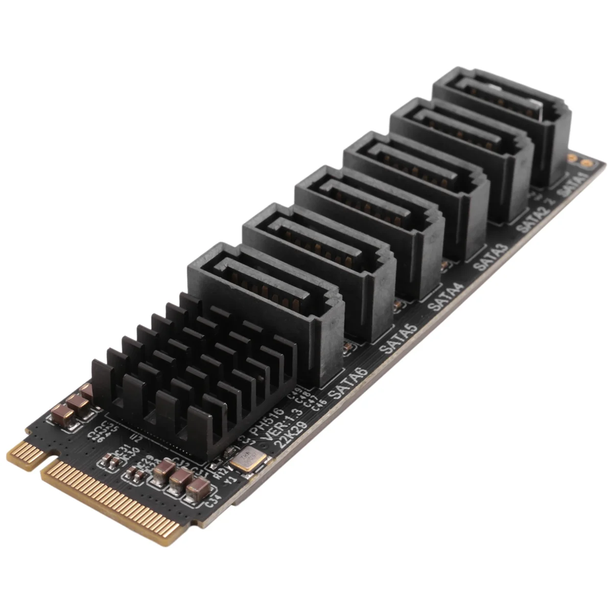Переходная карта M.2 MKEY PCI-E NVME к SATA3.0 PCIE SATA 6Gpbsx6-портовая плата расширения ASM1166