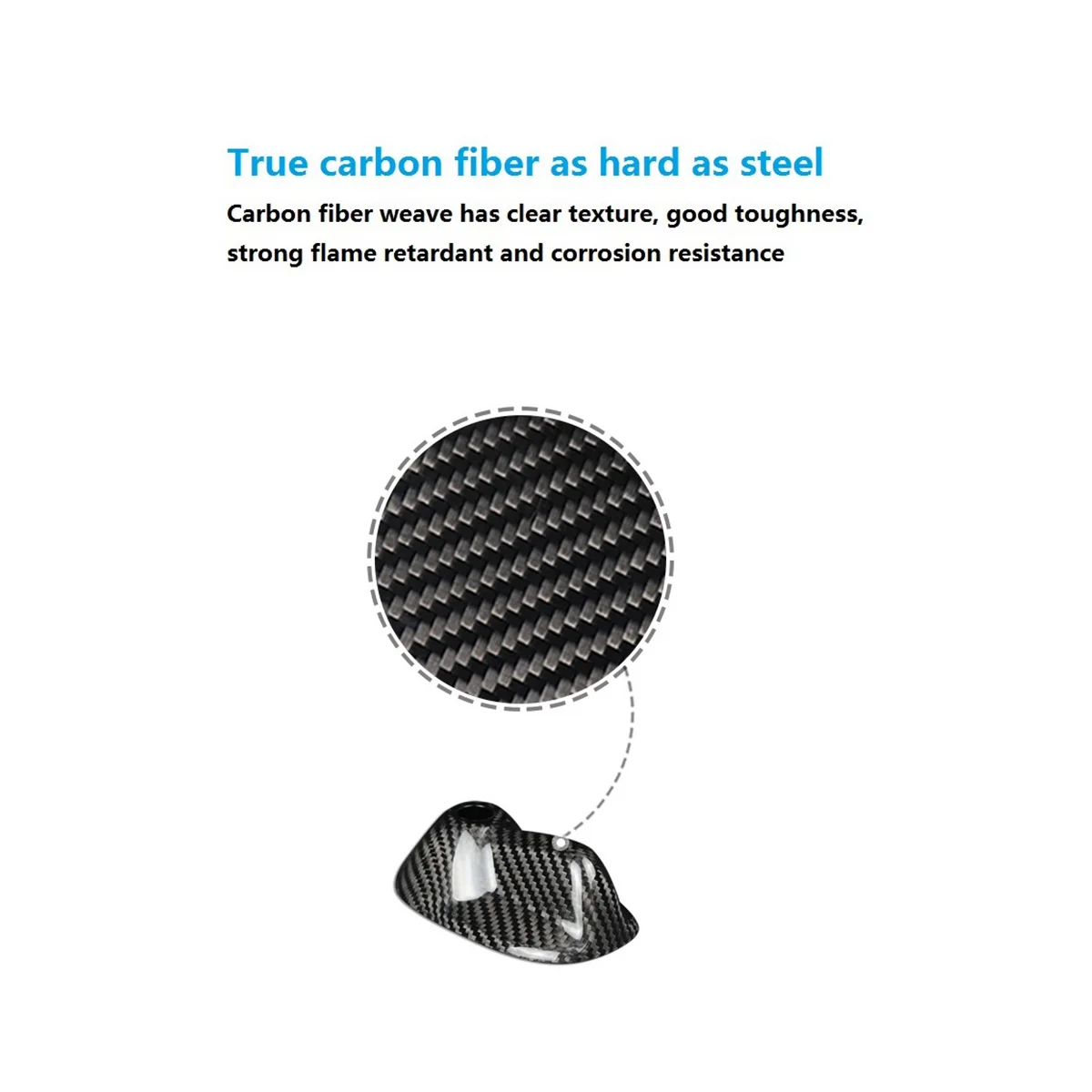 Отделка крыши антенны из настоящего углеродного волокна Акулий плавник для Mini