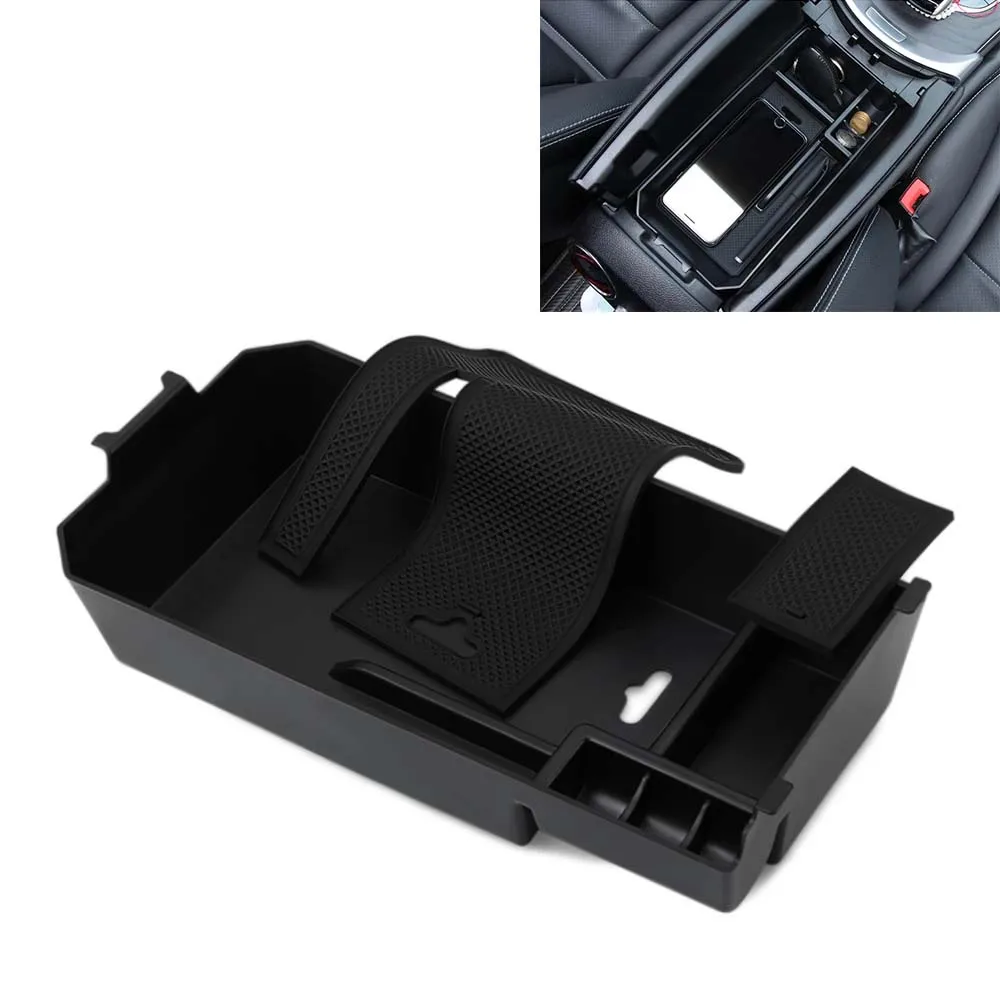 

1pc Central Armrest Storage Box Container Holder Tray for GLC Class W205 X253 2015 2016 2017 2018