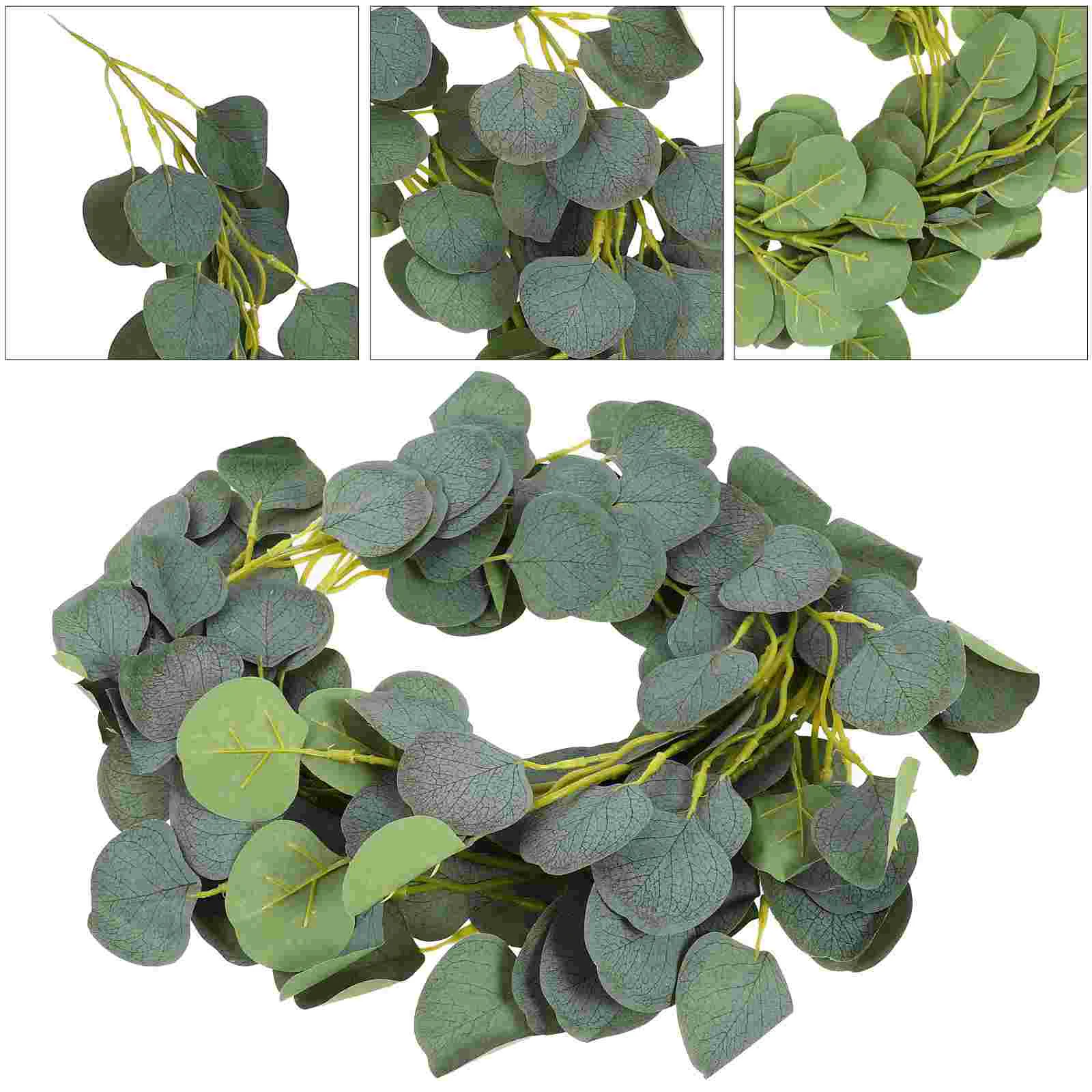 

Eucalyptus Artificial Greenery Leaves Garland Faux Stems Green Branch Table Decoration Flower Vines Silk Hanging Wedding Vine