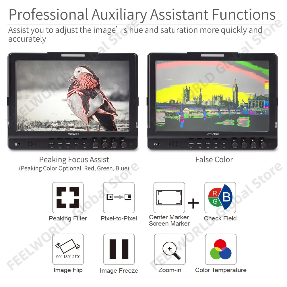 Монитор для камеры Feelworld FW1018V1 10 1 дюйма Full HD 1920x120 0 IPS 4K HDMI YPbPr