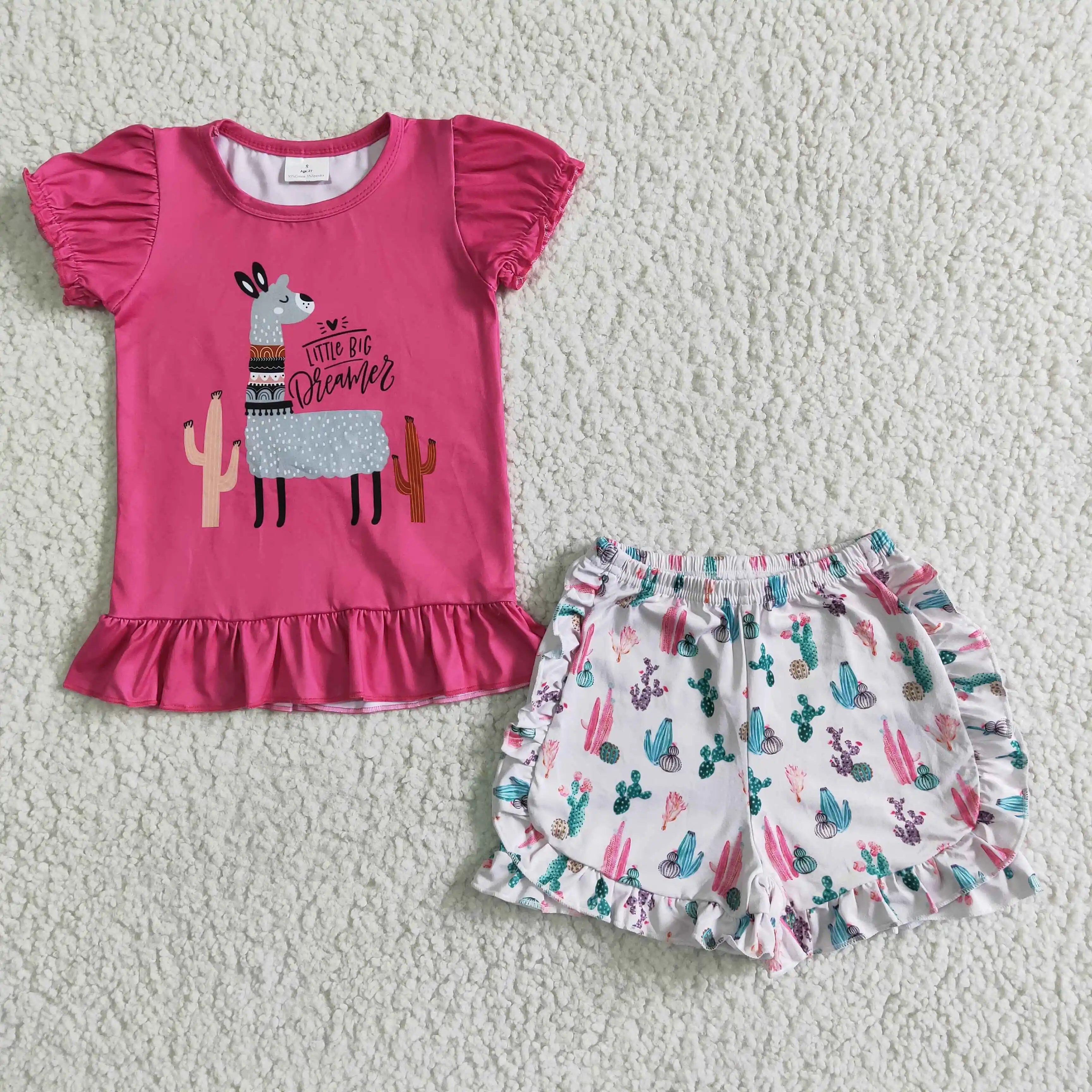 

girl clothing two piece baby girl clothing set short sleeve print top and shorts children girl clothes set