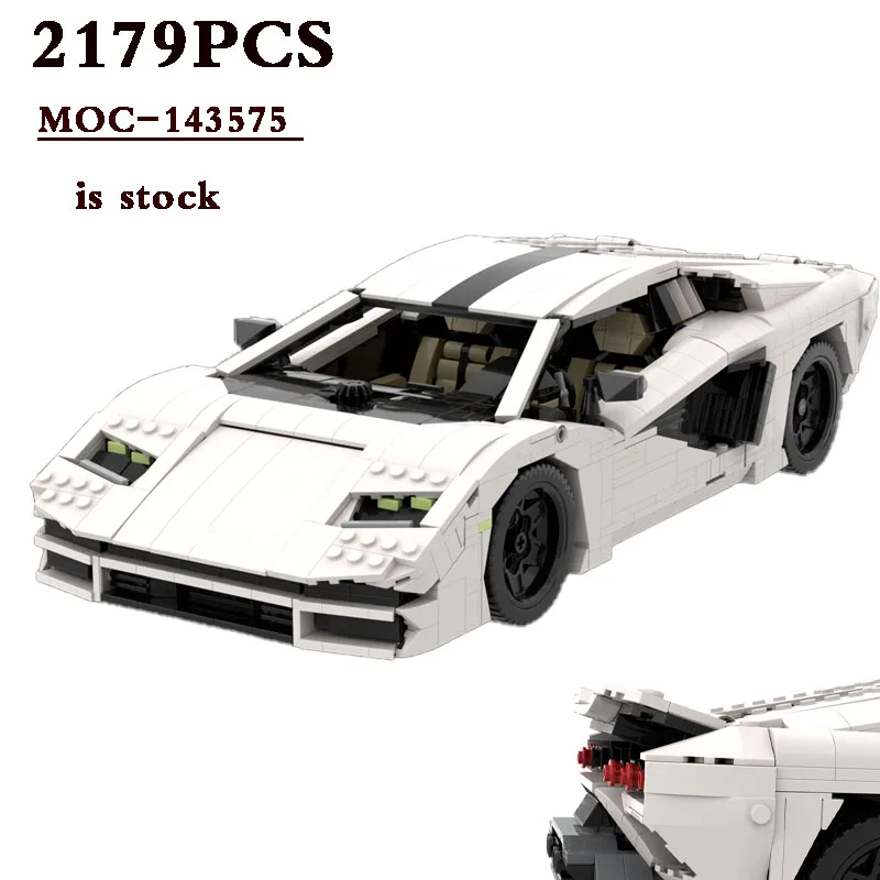 

Новая модель, Белый спортивный автомобиль LP5000, подходит для 1451 штук, 42115 детских игрушек, строительные блоки, игрушки, подарки на день рождения