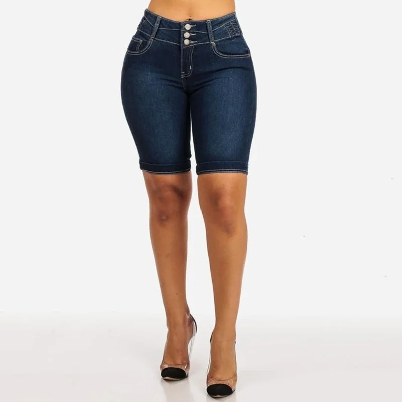 

Women Summer All-match Skinny Slim Short Jeans Oversized 2021 Female Intellectuality Fashion Slim Classic Denim Shorts Sexy Pop