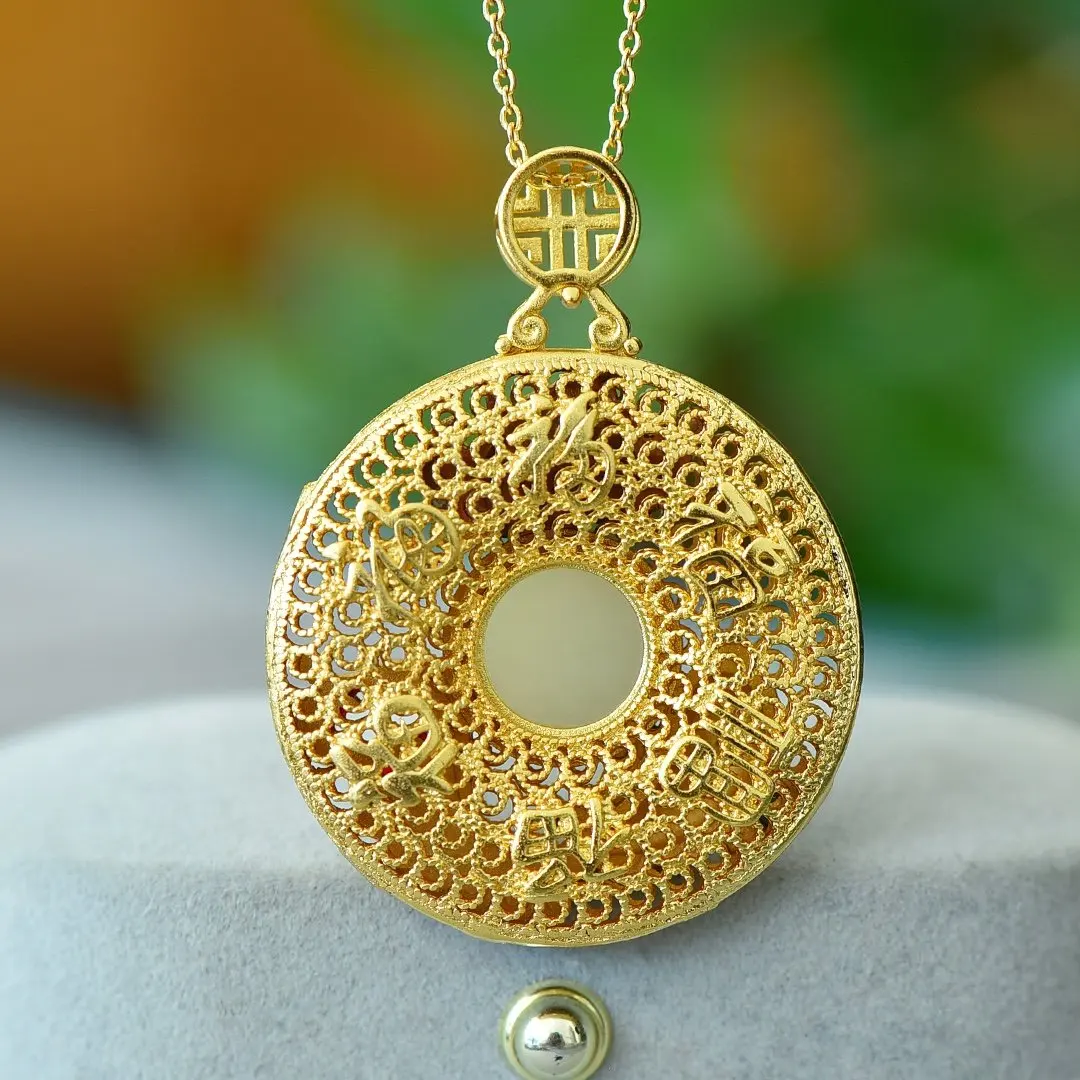 Женский кулон Yuyue Longmen с белым нефритом