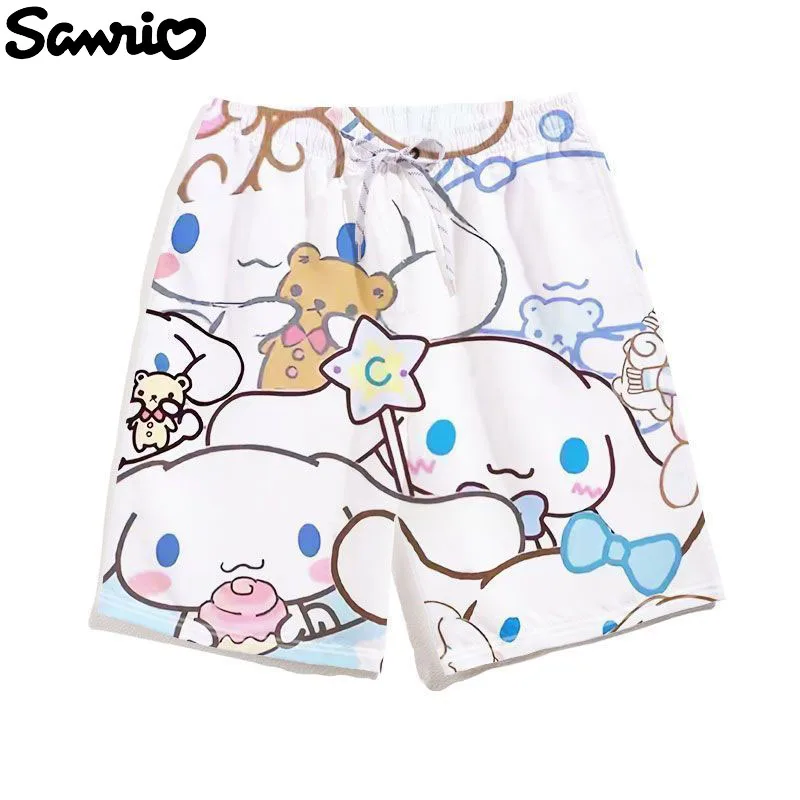 

Sanrio Hello Kitty Shorts Summer Women Men Hangyodon Kuromi New Sport Casual Quick-drying Stretch Commuter Trend Beach Trousers
