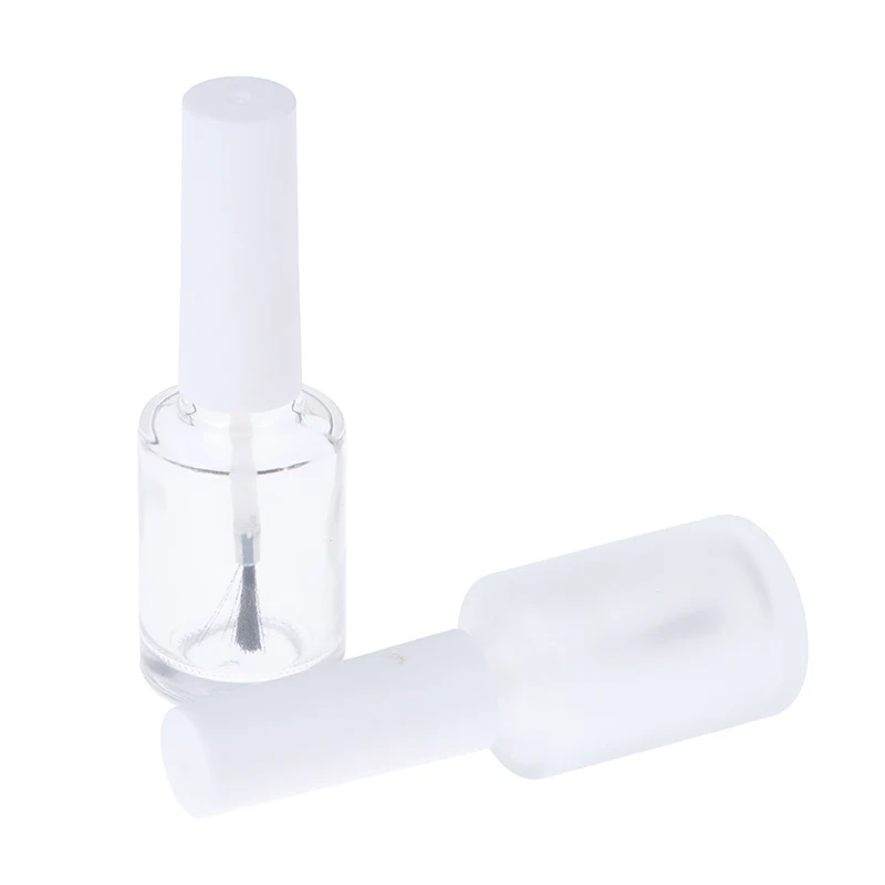 

15ML Frosted Round Glass Refillable Empty Nail Polish Glass Bottles with Brush