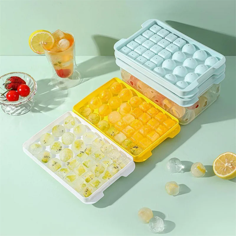 Diy Ice Ball Maker Moulds Kitchen 2023 Round Square Ice Cube Tray With Lid Plastic Diamond Style Ice Mold Refrigerator Spherical