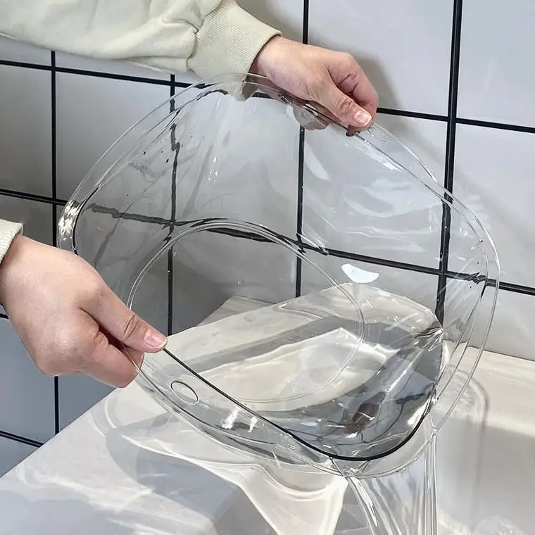 

Transparent Washbasin Plastic Basin Bathroom Products Household Merchandises