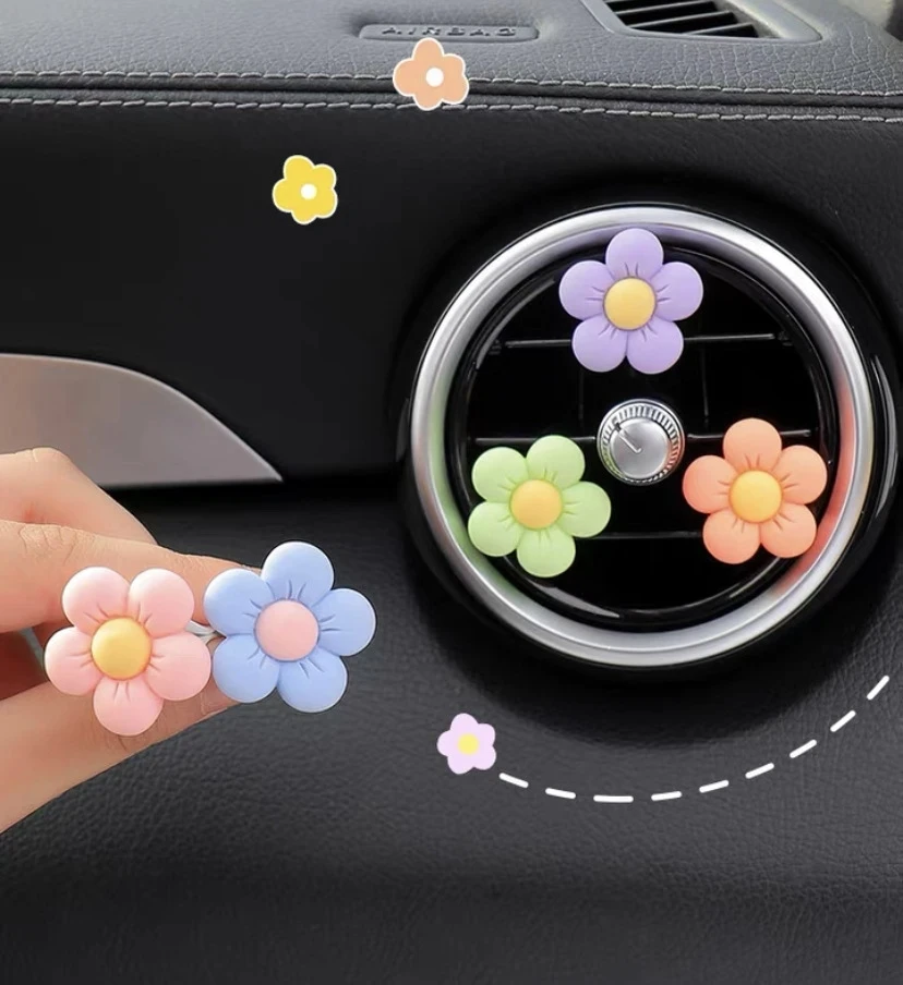 

Flower Car Outlet Vent Clip Small Daisy Air Conditioning Clip Car Interior Decoration Aromatherapy Perfume Clip Gift