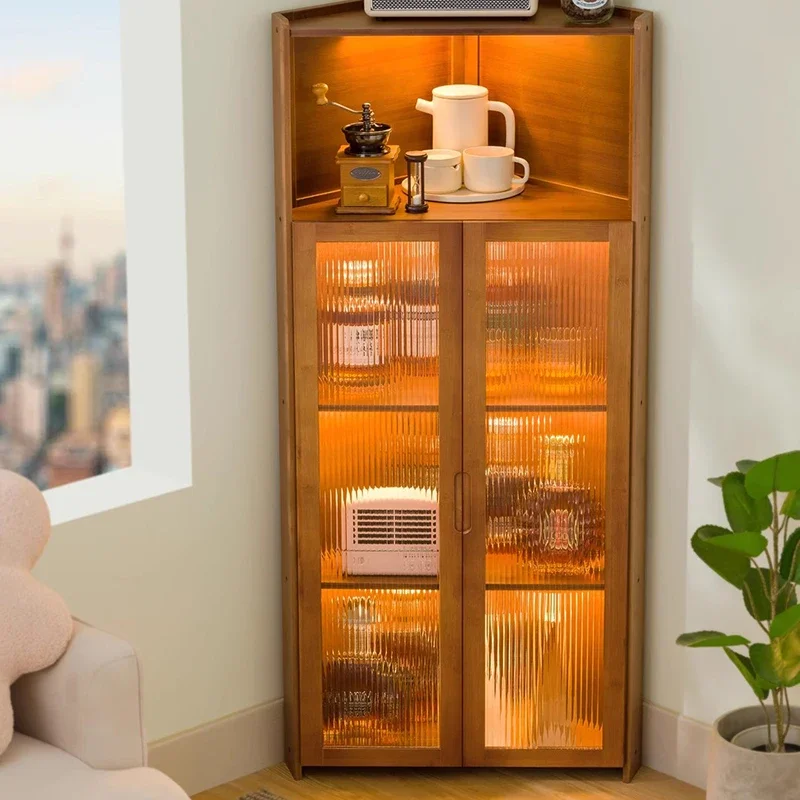 Стеклянные шкафы для вина гостиной духов книжный шкаф ванной кладовая