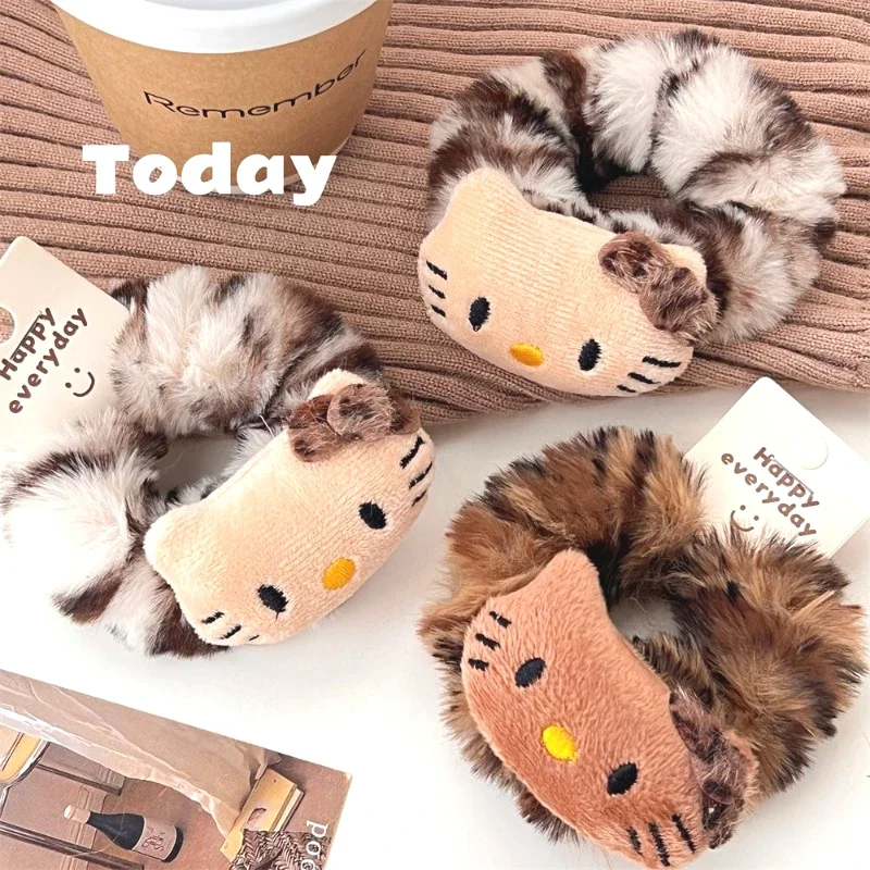 Sanrio милая повязка для волос в стиле аниме hellkittys мягкие резинки с бантиками