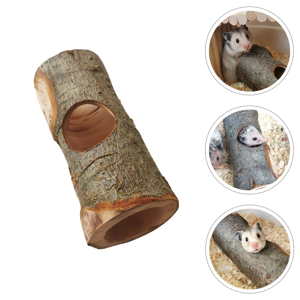 

Hamster Hideout House Ladder Squirrel Tree Table Picnic Guinea Tunnel Wood Toys Cave Toy Climbing Cage Hideaway Bird Perch Tubes