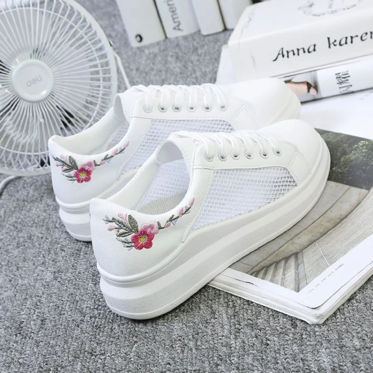 

Mesh Small White Shoes Ladies Fashion Sports Shoes Breathable Student Shoes Korean Casual Shoes Flat Shoes Women's Shoes