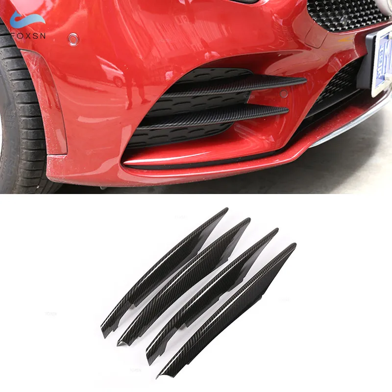 

For Mercedes Benz A Class W177 V177 A180 A200 A220 A250 ABS Carbon Fiber Texture Front Fog Lights Lamp Strips Protective Trim