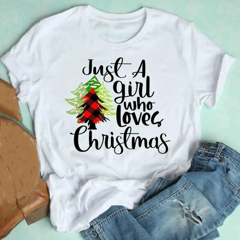 

Women Merry Christmas Happy Clothing Winter 2022 Lady Tshirt Fashion Graphic Shirt T Pretty Nice Holiday Top Tee T-shirt