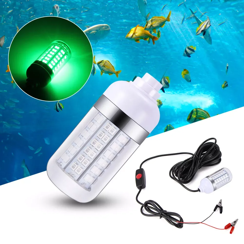 

12V LED Fishing Light Waterproof Ip68 Lures Fish Finder Lamp Attracts Prawns Squid Krill 4 Colors Underwater light