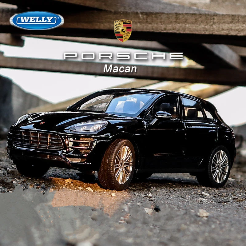 

Модель автомобиля WELLY 1:24 Porsche Macan Turbo SUV из сплава, модель литая металлическая игрушечная машинка, модель имитации коллекции, детская игрушка в подарок
