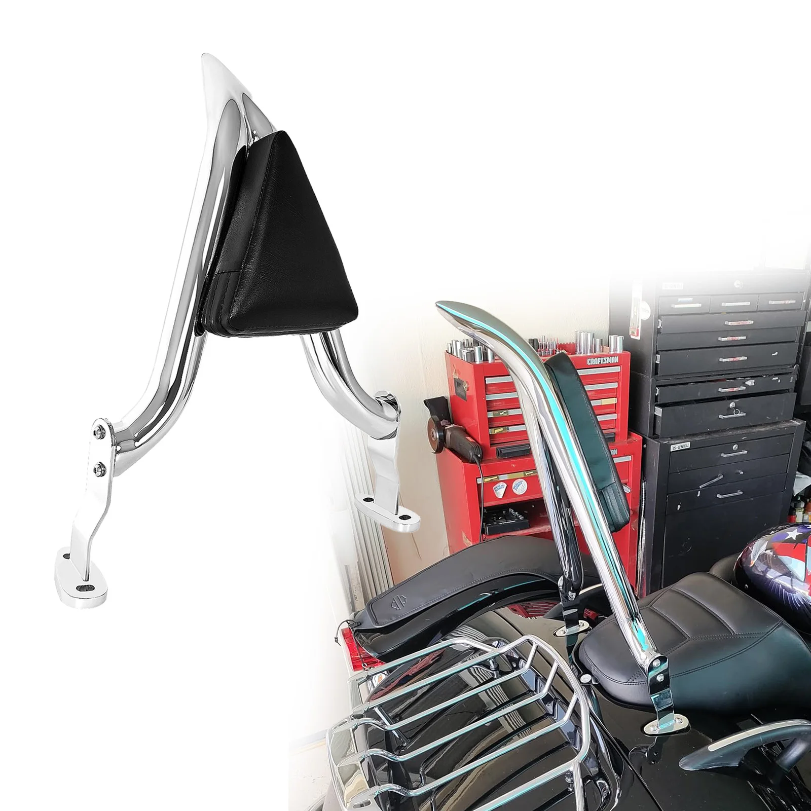 Хромированная пассажирская спинка Sissy Bar для Harley Davidson FLRT Freewheeler 2015-2024 Road Glide 3 FLTRT 2023