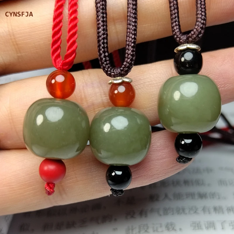 CYNSFJA новый настоящий сертифицированный Hetian нефрит унисекс счастливые амулеты