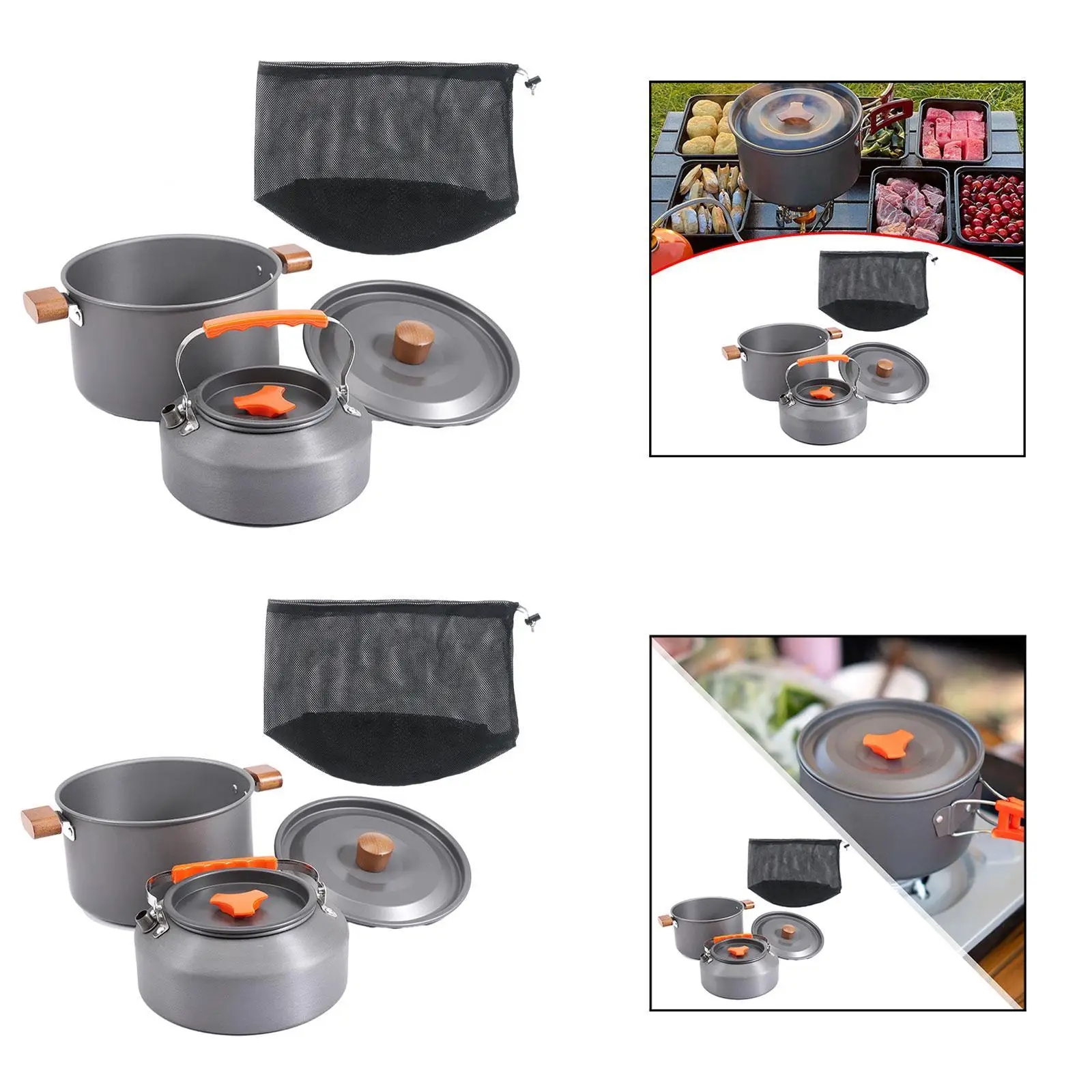 Набор посуды для кемпинга портативная суповая кастрюля активного отдыха пешего